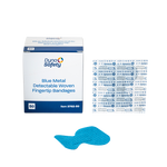 Dynarex Blue Metal Detectable Woven Bandage Fingertip - 50ea/bx, 50bxs/cs (2500 Count)