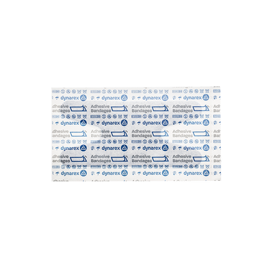 Dynarex Blue Metal Detectable Woven Bandage - Knuckle - 8ea/bx, 50bxs/cs (400 Count)