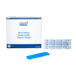 Dynarex Blue Metal Detectable Plastic Strip, 1" x 3" - 100ea/bx, 24bxs/cs (2400 Count)