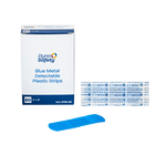 Dynarex Blue Metal Detectable Plastic Strip, 1" x 3" - 60ea/bx, 24bxs/cs (1440 Count)