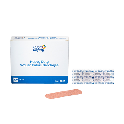 Dynarex Heavy Duty Woven Fabric Bandage, 7/8" x 3" - 100ea/bx, 24bxs/cs (2400 Count)