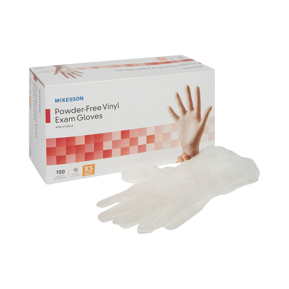 McKesson Vinyl Exam Gloves — Extra Small / Box of 150