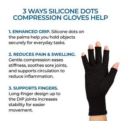 Compression Gloves: Relief From Arthritis - Extra Grip