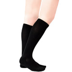 6 PAIR PACK: 8-15mmHg Cotton Compression Socks 6 Pairs Knee High for Sports Travel Nurse