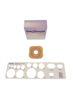 Safe N Simple 2-Piece Wafer Standard Wear with Tape Collar Beige 45mm 1 3/4" Flange with Pre Cut Stoma Opening (80 Count)