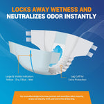 MedPride Adult Briefs with Refastenable Tabs, X-Large Size, 4 Packs of 15 (60 Count)