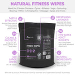 Wipex 400ct Natural Gym Wipes for Fitness Equipment | Portable Dispensing Bucket or Refill | Plant-Based