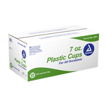 Dynarex Clear Plastic Cups - 100ea/bx, 25bxs/cs (2500 Count)