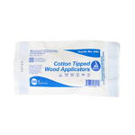 Dynarex Cotton Tipped Wood Applicators - Non-Sterile, in Pouch (10000 Count)