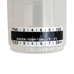 Dynarex Urine Container with Temperature Strip, 90 mL - Transparent, White (400 Count)