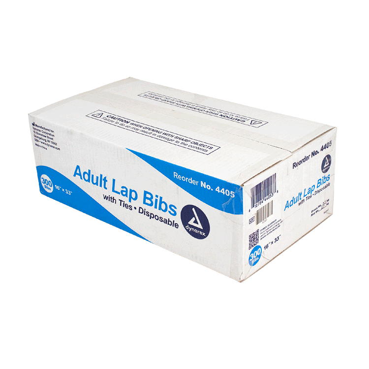 Dynarex Disposable Adult Lap Bibs (300 Count)