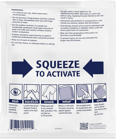 Dynarex Instant Cold Pack, 4" x 5" (72 Count)