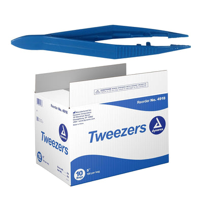 Dynarex Plastic Thumb Forceps Bulk, Individually Wrapped, 4.25" (1000 Count)