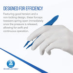Dynarex Plastic Thumb Forceps Bulk, Individually Wrapped, 4.25" (1000 Count)
