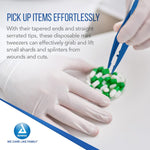 Dynarex Plastic Thumb Forceps Bulk, Individually Wrapped, 4.25" (1000 Count)