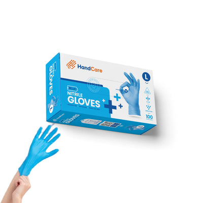 HandCare Blue Nitrile Gloves - Exam Grade, Powder Free (4 Mil), 1,000 Gloves - BOGO 20% OFF