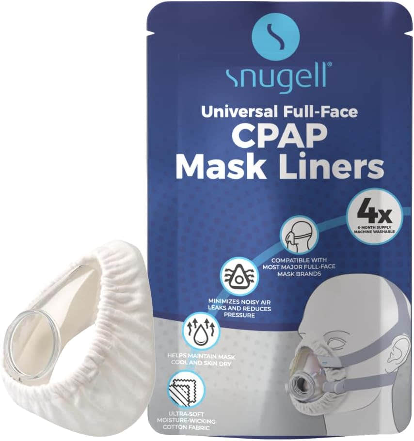 CPAP Mask Liners Full-Face (4-Pack, White)