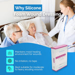 Safe N Simple Simpurity Foam Wound Dressing Silicone with Adhesive Border (192 Count)