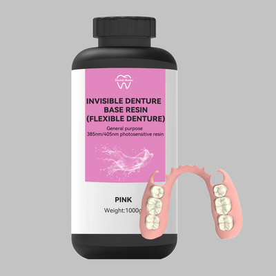 Invisible Denture Base Resin for DLP and LCD Printers 500g or 500ml