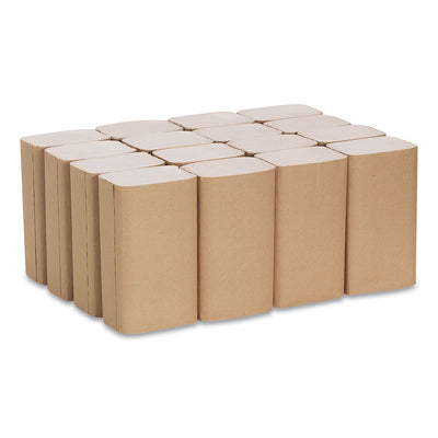 Georgia Pacific Pacific Blue Basic S-Fold Paper Towels, 10.25 x 9.25, Brown, 250/Pack, 16 Packs/Carton