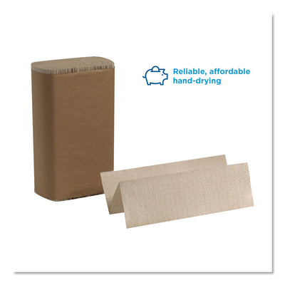 Georgia Pacific Pacific Blue Basic M-Fold Paper Towels, 9.2 x 9.4, Brown, 250/Pack, 16 Packs/Carton