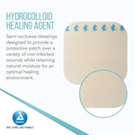 Dynarex DynaDerm - Hydrocolloid Dressing - Extra Thin, 6" x 6", 5ea/bx, 12bxs/cs (60 Count)