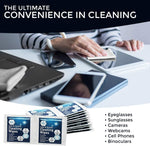 MedPride Premoistened Lens Cleaning Wipes - 6" x 5"- 200 wipes/ Case of 20 (4000 count)