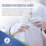 Dynarex AccuTouch Latex Exam Gloves - 100ea/bx, 10bxs/cs (1000 Count)