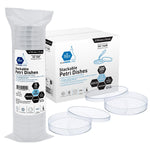 MedPride Stackable Petri Dishes with Lids, Sterile 90mmx15mm -  20 Pack of 25 (500 Count)