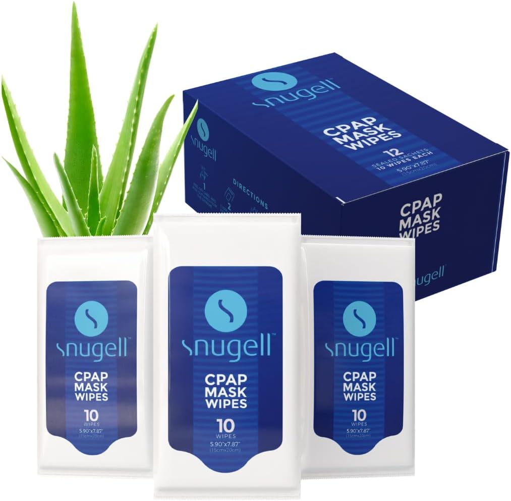 CPAP Travel Pack Mask Wipes - Unscented (12 Pack, 10 sheets/pack)