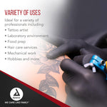 Dynarex Safe-Touch Black Nitrile Exam Gloves 4 Mil Thick, Powder-Free, 100/bx, 10bxs/cs (1000 Count)