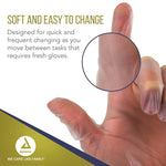 Dynarex Safe-Touch Vinyl Exam Gloves, 3 Mil Thick, Powder-Free, 100/bx, 10bxs/cs (1000 Count)