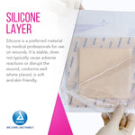 Dynarex SiliGentle - Silicone Bordered Foam Dressing, 10ea/bx, 12bxs/cs (120 Count)
