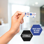 MedPride Sheer Strip Adhesive Bandage , First Aid Strips with Hypoallergenic Adhesive Sterile, 3/4"x3" - 100/Box, Case of 24 (2400 Count)