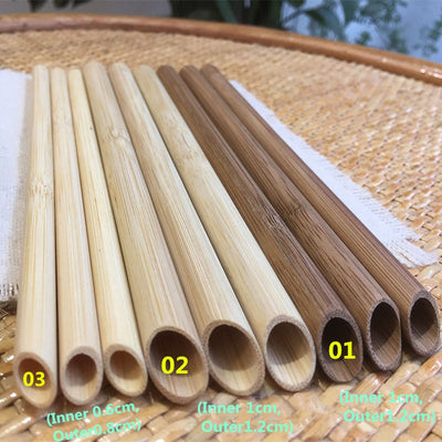 100-Pack Eco-Friendly Reusable Bamboo Straws