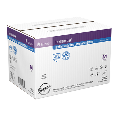 Dynarex True Advantage Nitrile Exam Gloves - 100ea/bx, 10bxs/cs (1000 Count)