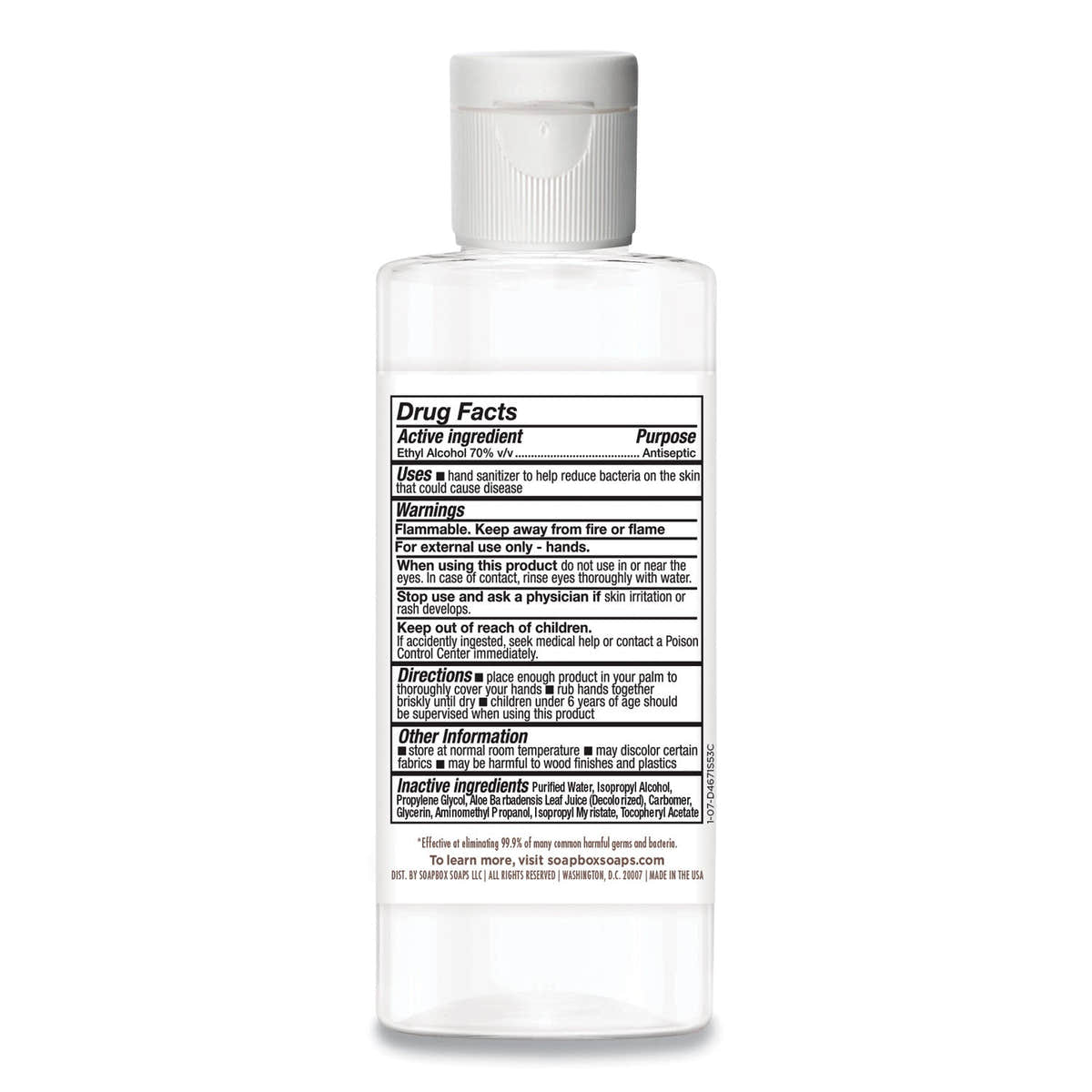 Soapbox 70% Alcohol Scented Gel Hand Sanitizer, 4 oz Flip-Top Bottle, Citrus Scent, 24/Carton