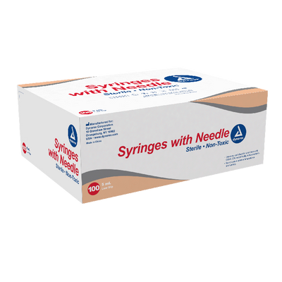 Dynarex Syringes With Needle - 5cc (400 Count)