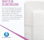 Dynarex Island Dressing Sterile, 4" x 4" - 25ea/bx, 6bxs/cs (150 Count)
