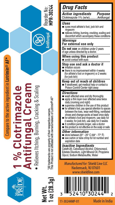 MedPride Clotrimazole 1% Antifungal Cream - 1oz. Tubes - Indv. Boxed - 72/cs.