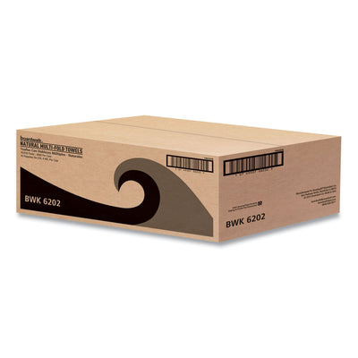 Boardwalk Multifold Paper Towels, 1-Ply, 9 x 9.45, Natural, 250/Pack, 16 Packs/Carton