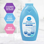 MedPride Premium 100% Talc Free Baby Powder w/seal - Blue Bottle - 13 oz, 24/cs.