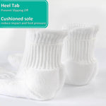Bamboo Crew Socks For Wide & Sensitive Feet and Large Feet — Non-Binding, Cushion Sole (Black), Multi-Pack