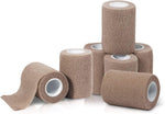 Medpride Self-Adherent Wrap - Athletic Flex Tape First Aid Bandages 16 Rolls, Tan, Latex Free