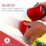 Dynarex Sensi Wrap, Self-Adherent, Red