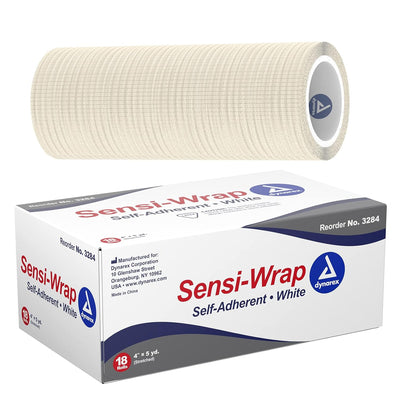 Dynarex Sensi Wrap, Self-Adherent, White
