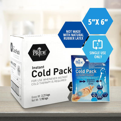 MedPride Instant Cold Pack for Injuries & Pain Relief 5"x6" - 24/cs.