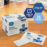 Medpride Gauze Island Dressing Sterile 2"x3.5" Wound Dressing with Adhesive, 50/Box, Case of 6 (300 Count)