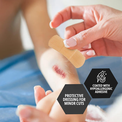 MedPride Sheer Strip Adhesive Bandage , First Aid Strips with Hypoallergenic Adhesive Sterile, 3/4"x3" - 100/Box, Case of 24 (2400 Count)