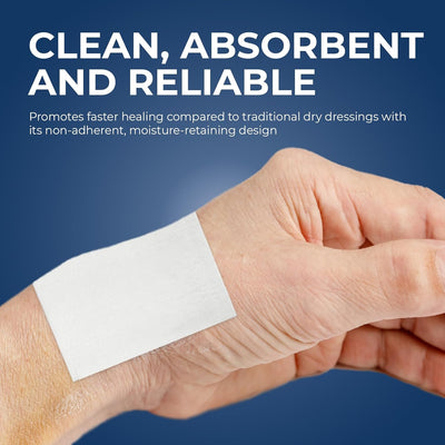 MedPride Sterile Non-Adherent Pads 2"x 3"| Non-Adhesive Wound Dressing | Highly Absorbent & Non-Stick, 100/box, Case of 12 (1200 Count)